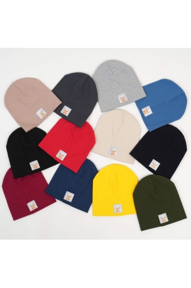 Шапка для хлопчика Ведмедик пляшковий рубчик преміум