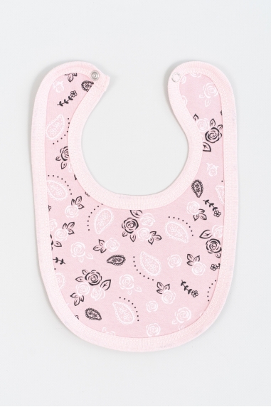 Слинявчик дитячий тонкий Квіти рожевий кулір