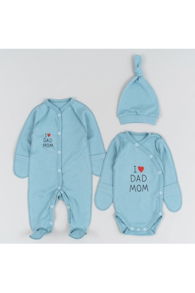 Комплект для новонароджених бірюза інтерлок
