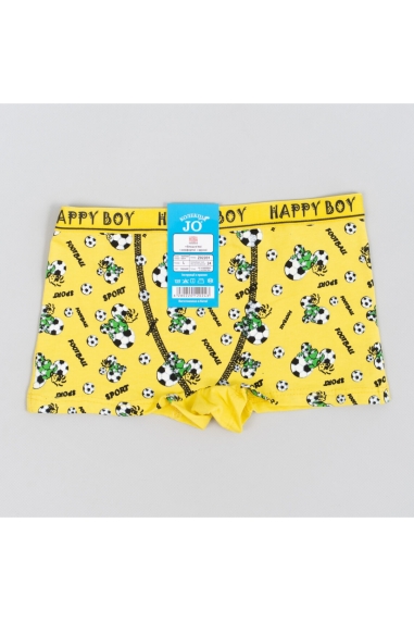 Труси боксери для хлопчика жовтий стретч-кулір