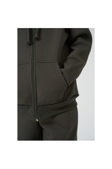 Костюм для хлопчика хакі тринитка на флісі - 5