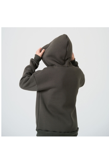 Костюм для хлопчика хакі тринитка на флісі - 6