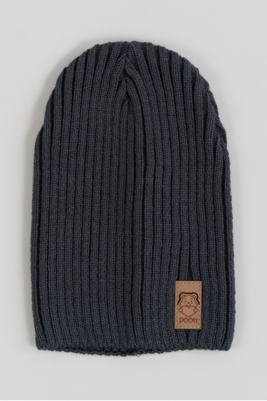 Шапка для хлопчика сірий в'язка