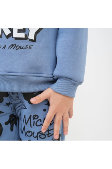 Костюм для хлопчика блакитний тринитка на флісі - 2