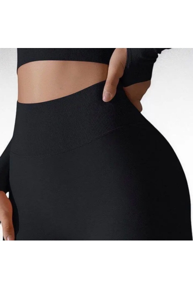 Лосини жіночі чорний рубчик