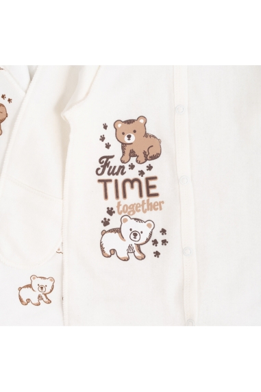 Чоловічки Сліпи Пара сліпів для новонароджених Ведмедики молочний начіс (футер) - 1