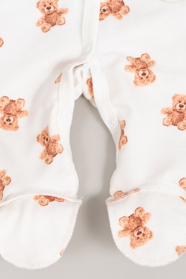 Чоловічки Сліпи Пара сліпів для новонароджених Ведмедики молочний начіс (футер) - 5