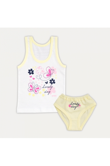 Комплект білизни  для дівчинки Метелики жовтий кулір