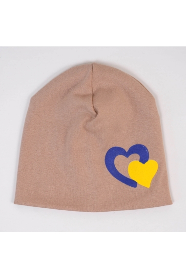 Шапка для дівчинки бежевий стретч