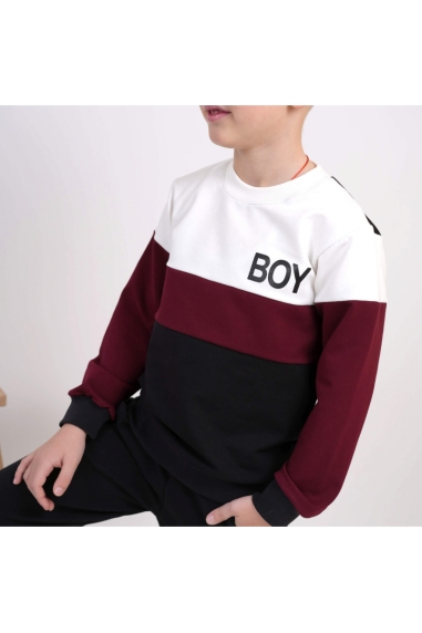 Костюм для хлопчика бордо двонитка - 1