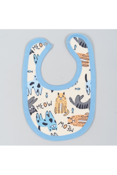 Слинявчик дитячий  Котики Meow жовтий начіс (футер)