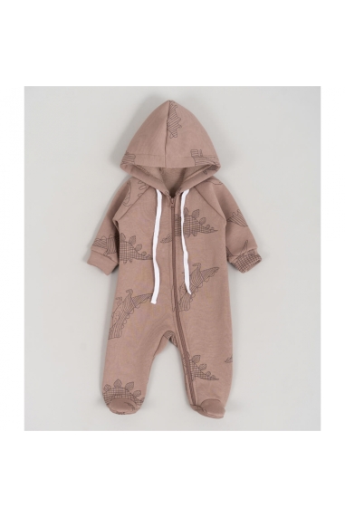 Комбінезон для малят Діно мокко тринитка  на флісі