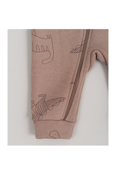 Комбінезон для малят Діно мокко тринитка  на флісі - 4