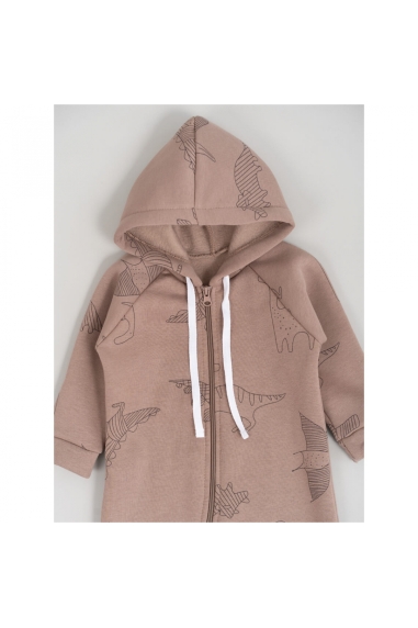 Комбінезон для малят Діно мокко тринитка  на флісі - 5