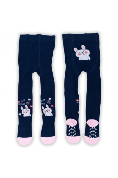 Колготки під памперс для дівчинки темно синій бавовна