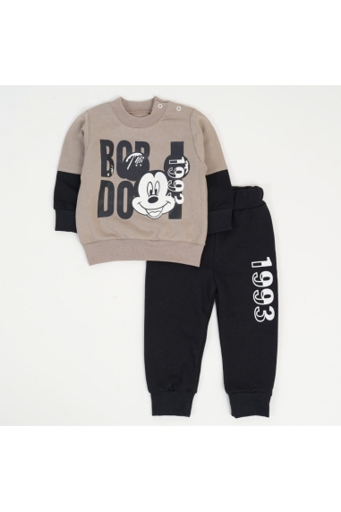 Костюм для хлопчика Мікі Маус бежевий начіс (футер)