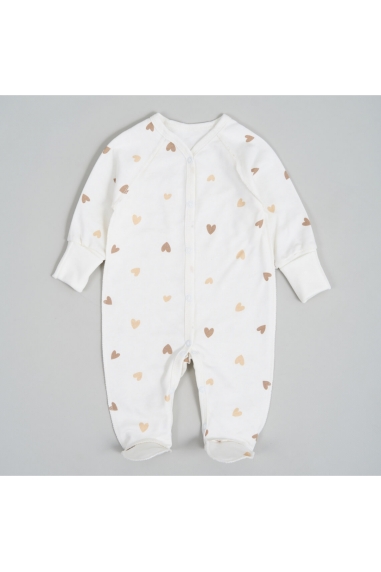 Чоловічки Сліпи для новонародженних Серце молочний начіс (футер)