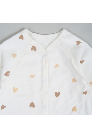 Чоловічки Сліпи для новонародженних Серце молочний начіс (футер) - 1