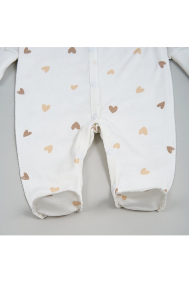 Чоловічки Сліпи для новонародженних Серце молочний начіс (футер) - 3