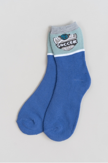 Шкарпетки для хлопчика блакитний махра
