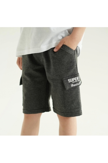 Шорти для хлопчика сірі двонитка - 1