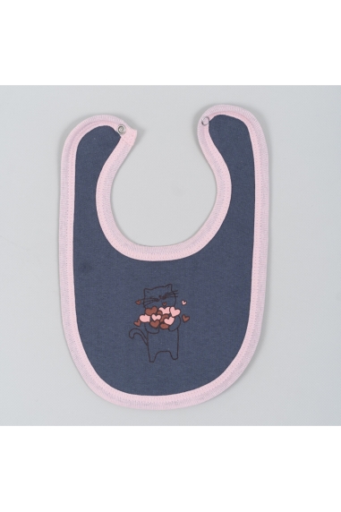 Слинявчик дитячий  Котик графіт начіс (футер)