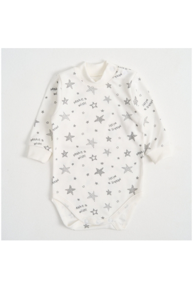 Боді гольф дитячий Зірочки молочний інтерлок