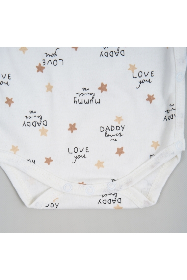 Комплект для новонароджених "Мамо кохає мене" молочний начіс (футер) - 2