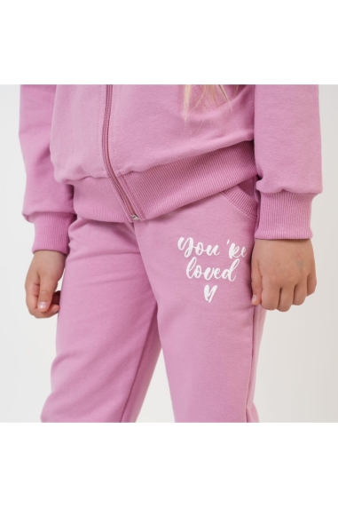 Костюм для дівчинки рожевий двонитка - 1