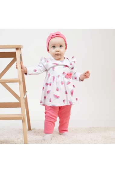 Комплект для дівчинки Кавунчики кораловий інтерлок - 1