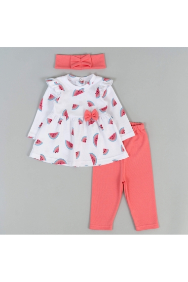 Комплект для дівчинки Кавунчики кораловий інтерлок - 4