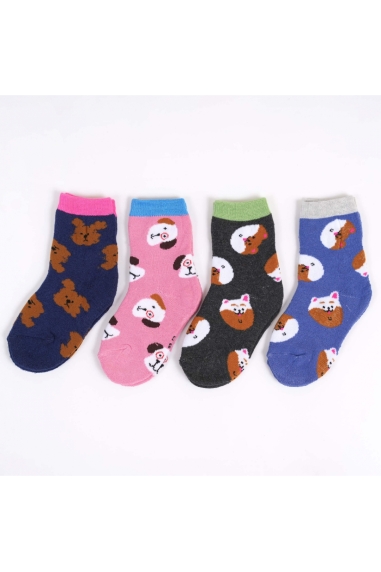 Шкарпетки дитячі рожевий махра - 1