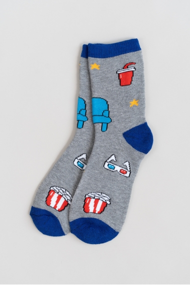 Шкарпетки для хлопчиків сірий махра