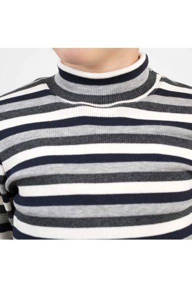 Гольф для хлопчика сірий рубчик з начісом - 1