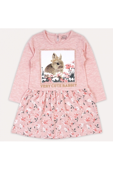 Сукня з Зайчиком для дівчинки рожевий фулікра