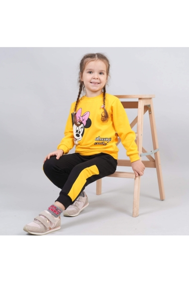 Костюм для дівчинки Міні жовтий начіс (футер)