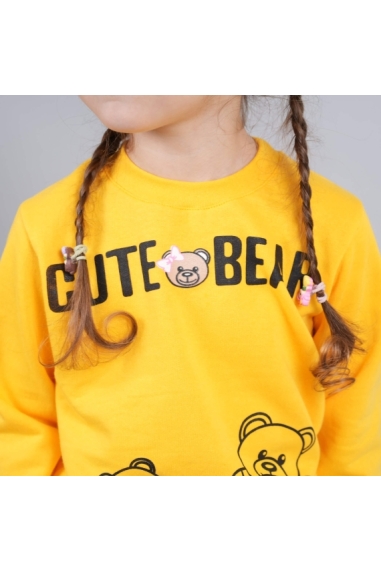 Костюм для дівчинки Міні жовтий начіс (футер) - 2