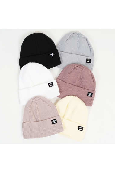 Шапка для дівчинки світло-сірий в'язка - 2