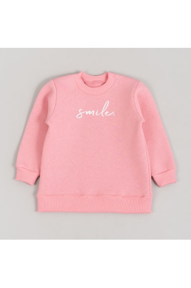 Світшот для дівчинки рожевий тринитка на флісі