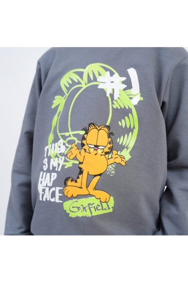 Світшот для хлопчика Гарфілд графіт двунитка - 1