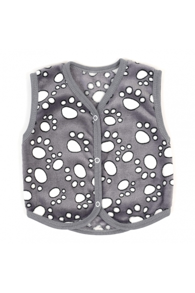 Пухнастий жилет для малят сірий велсофт