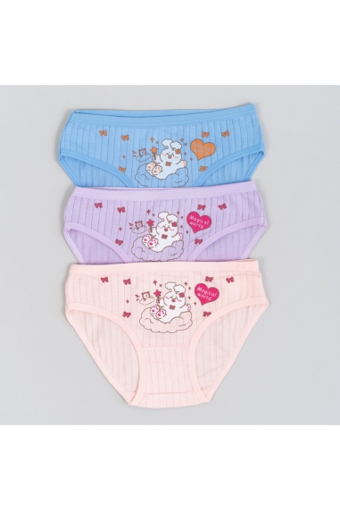 Комплект трусиків для дівчинки 3шт. рубчик-преміум