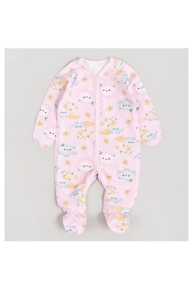 Сліп для новонароджених рожева начіс високої якості(футер)