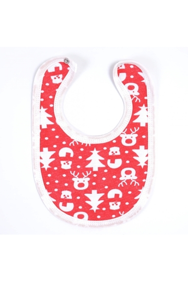 Слинявчик дитячий новорічний червоний начіс (футер)