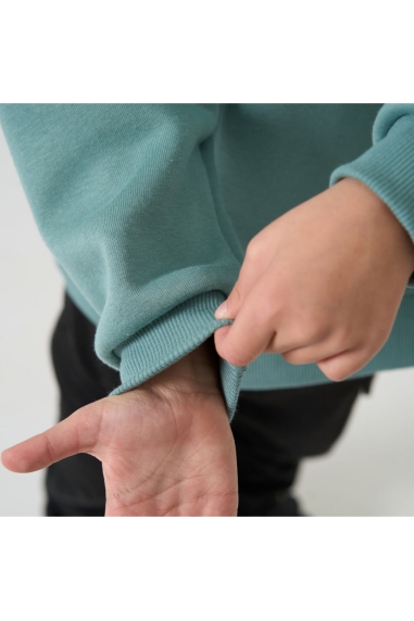 Світшот для хлопчика ментол тринитка на флісі - 4