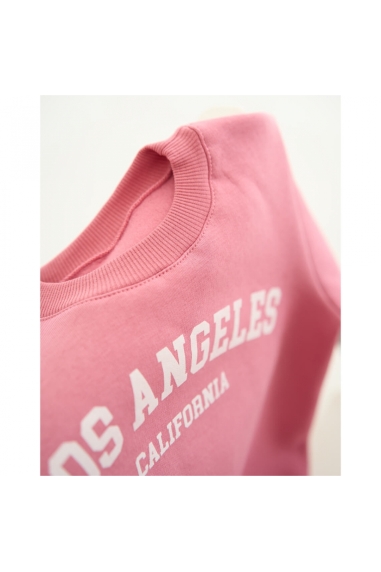 Костюм теплий для дівчинки рожевий тринитка на флісі - 10