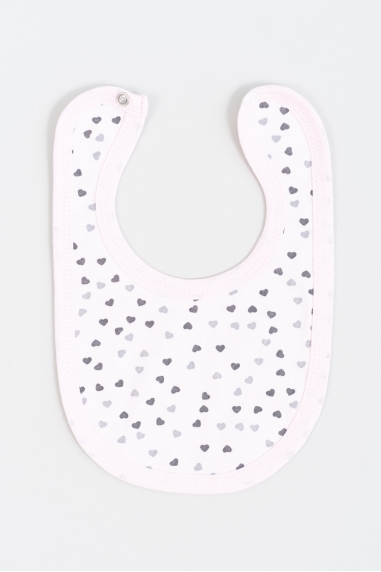 Слинявчик дитячий тонкий Сердечка рожевий кулір