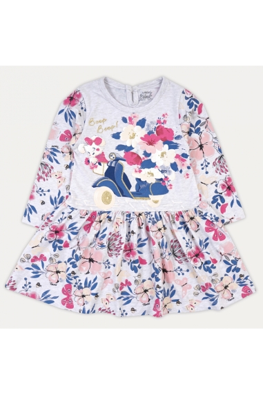 Сукня в квіточку для дівчинки сірий фулікра