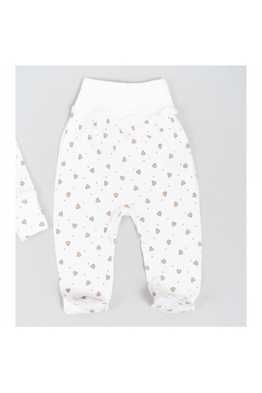 Комплект для Новонароджених Сердечка молочний інтерлок пеньє - 1