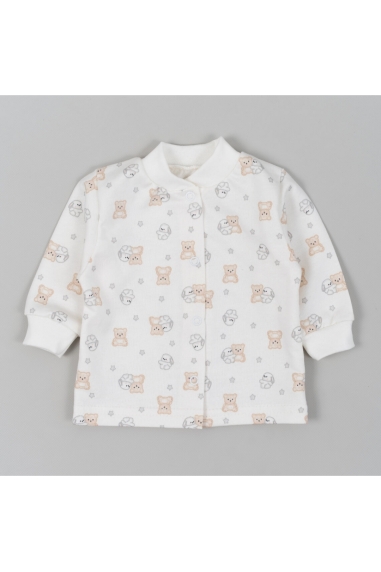 Кофтинка для малят молочний Зайки начіс (футер)